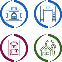 Briefcase and Elevator Icon vector