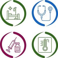 Stethoscope and Hospital Icon vector