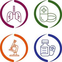 Lung and Medicine Icon vector