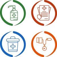 Sanitizer and Receipt Icon vector