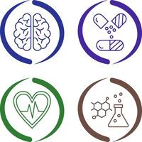 Brain and Capsule Icon vector