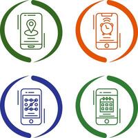 Map and Alarm Icon vector