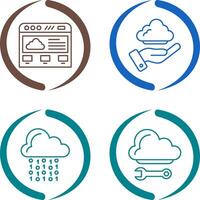 Cloud Comuting and Support Icon vector