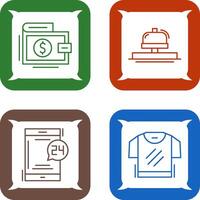 billetera y campana icono vector