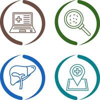 Laptop and Analytics Icon vector