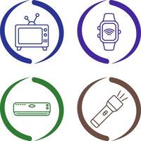 Television and Smart Watch Icon vector