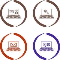 Online Degree and Find on Internet Icon vector