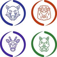 Sheep and Boar Icon vector