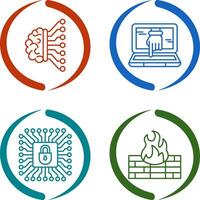 Machine Learning and Hacking Icon vector