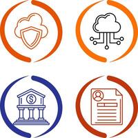 Cloud Computing and Shield Icon vector