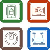 Smart Phone and Chat and Laptop Icon vector