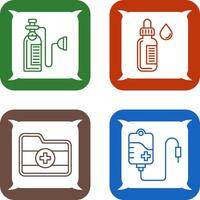 Oxygen and Dropper Icon vector