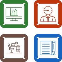 Chart and Time is Money Icon vector