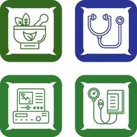 Ayurvedic and Stethoscope Icon vector