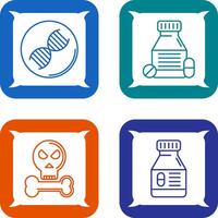 Dna and Tablets Icon vector