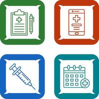 Medical Record and Medical App Icon vector