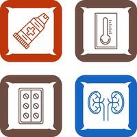 Paste and Thermometer Icon vector