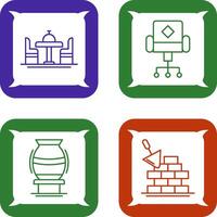 Chair and Dinning Table Icon vector