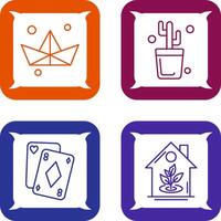 Origami and Cactus Icon vector