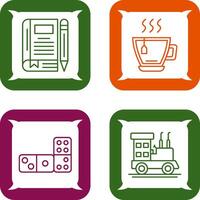 Tea and Diary Icon vector