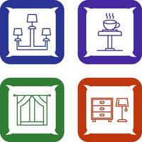 Lamp and Coffee Table Icon vector