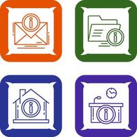 mi correo y carpeta icono vector