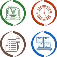 Add to Cart and Run time Icon vector