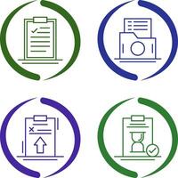 Clipboard and List Folder Icon vector