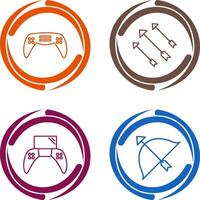 Gaming Console and Arrows Icon vector