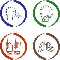 Bad Breath and Throat Cancer Icon vector