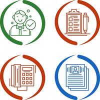 Hire and Check List Icon vector