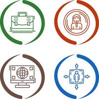 Briefcase and User Icon vector