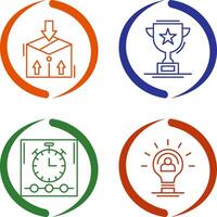 Package and Trophy Icon vector