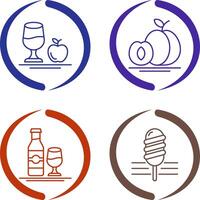 Healthy and Apricot Icon vector