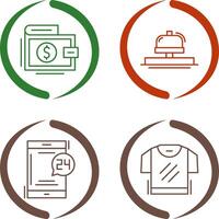 Wallet and Bell Icon vector