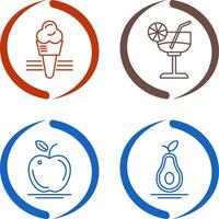 Ice Cream and Cocktail Icon vector