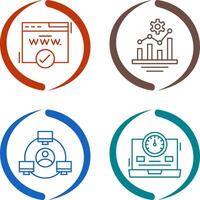 Domain and Bar Icon vector