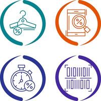 Hanger and Magnifying Glass Icon vector