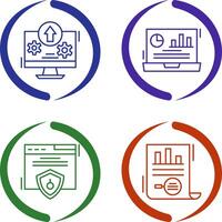 Upload and Dashboard Icon vector