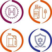 Helipad and Oxygen Icon vector