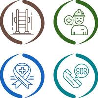 Ladder and Support Icon vector