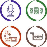 Microphone and Sound System Icon vector