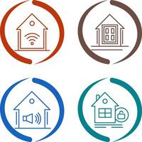 Smart Home and Window Icon vector