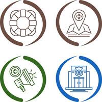 Lifesaver and Location Icon vector