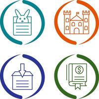 Bunny and Castle Icon vector