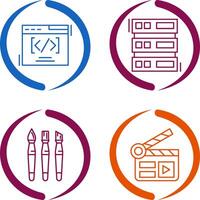 Web Coding ND Server Icon vector