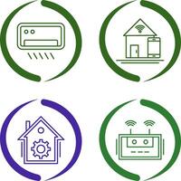 Air Conditioner and Home Automation Icon vector