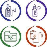 Oxygen and Dropper Icon vector