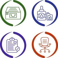 File Cabinet and Ink Cartridge Icon vector