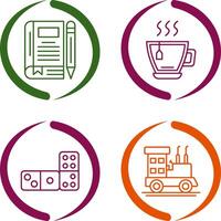 Tea and Diary Icon vector